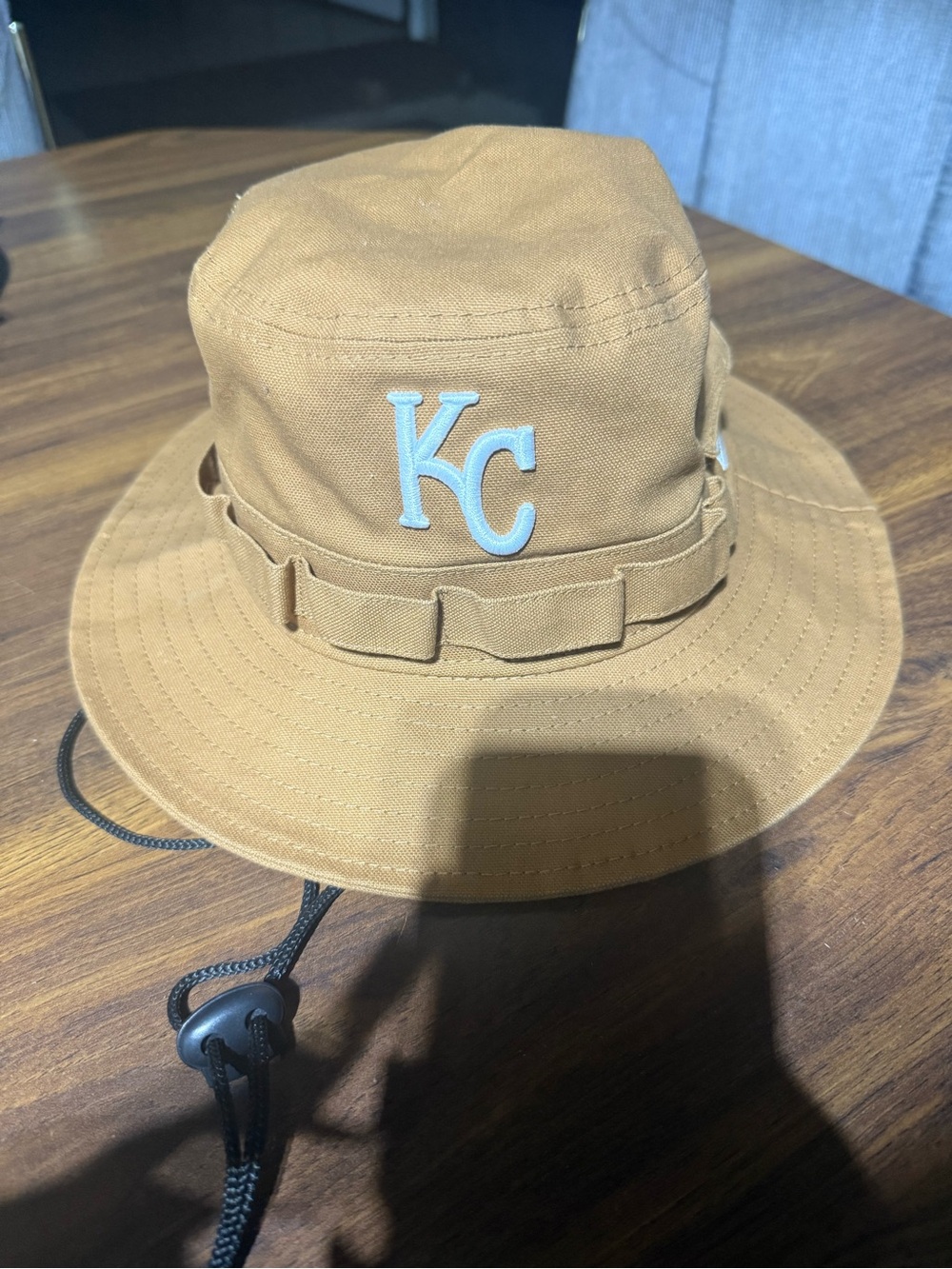 Kansas City Royals KC fishing bucket cargo hat. New Era